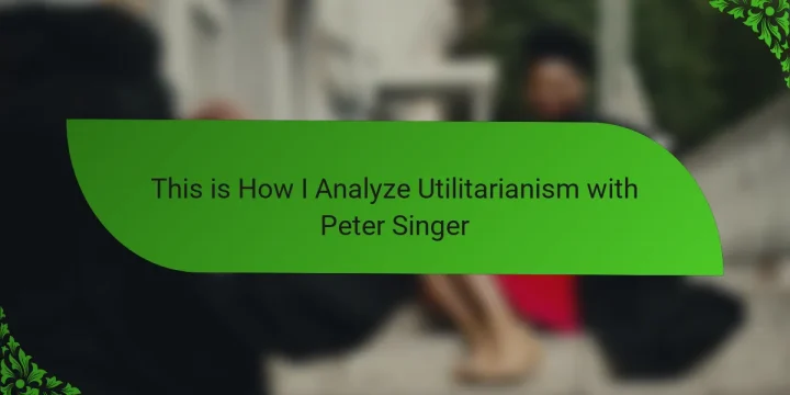 This is How I Analyze Utilitarianism with Peter Singer